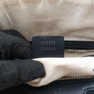 Pre-owned Gucci Sherry Line navy×red×beige canvas×leather 247205 shoulderbag | stylenewstar