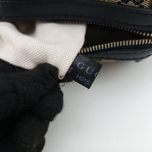 Pre-owned Gucci Sherry Line navy×red×beige canvas×leather 247205 shoulderbag | stylenewstar