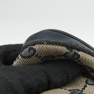 Pre-owned Gucci Sherry Line navy×red×beige canvas×leather 247205 shoulderbag | stylenewstar