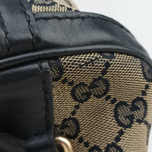 Pre-owned Gucci Sherry Line navy×red×beige canvas×leather 247205 shoulderbag | stylenewstar