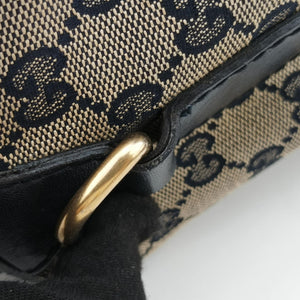 Pre-owned Gucci Sherry Line navy×red×beige canvas×leather 247205 shoulderbag | stylenewstar