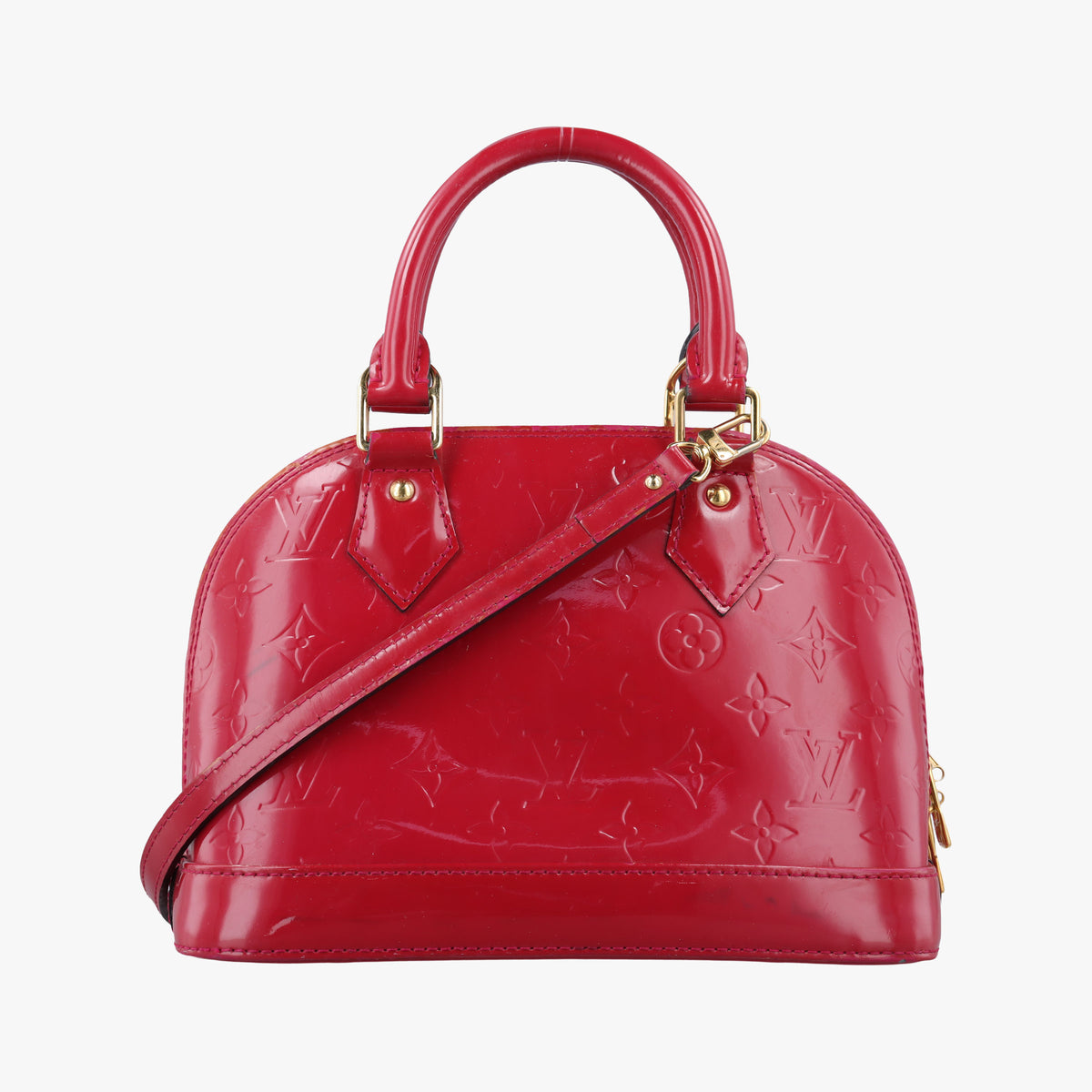 Pre-owned Louis Vuitton Alma BB pomme d'amour Vernis M90174 shoulderbag | stylenewstar