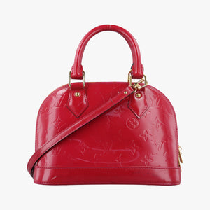 Pre-owned Louis Vuitton Alma BB pomme d'amour Vernis M90174 shoulderbag | stylenewstar