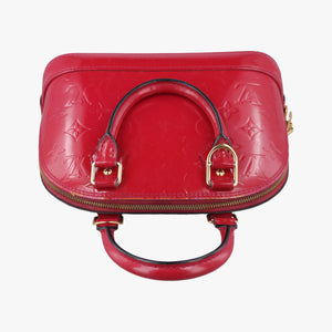 Pre-owned Louis Vuitton Alma BB pomme d'amour Vernis M90174 shoulderbag | stylenewstar