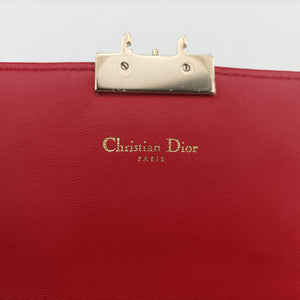 Pre-owned Christian Dior Cannage New Lock Red x Pink lambskin  shoulderbag | stylenewstar
