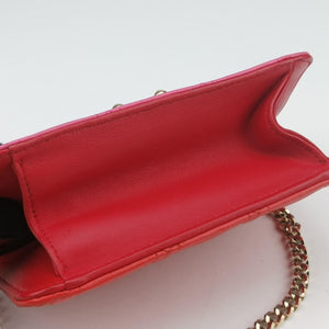 Pre-owned Christian Dior Cannage New Lock Red x Pink lambskin  shoulderbag | stylenewstar