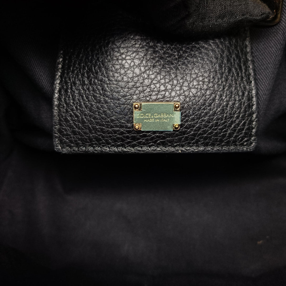 Pre-owned Dolce & Gabbana Greta Black Leather  shoulderbag | stylenewstar