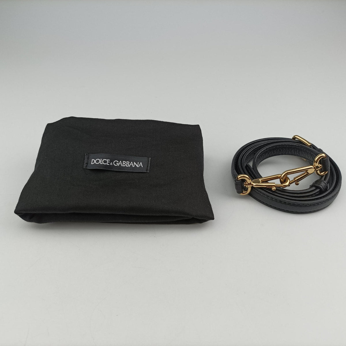 Pre-owned Dolce & Gabbana Greta Black Leather  shoulderbag | stylenewstar