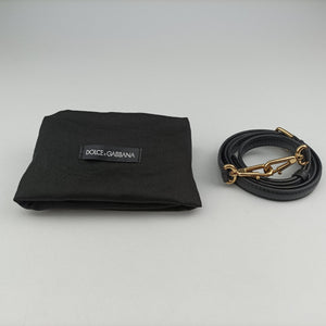 Pre-owned Dolce & Gabbana Greta Black Leather  shoulderbag | stylenewstar