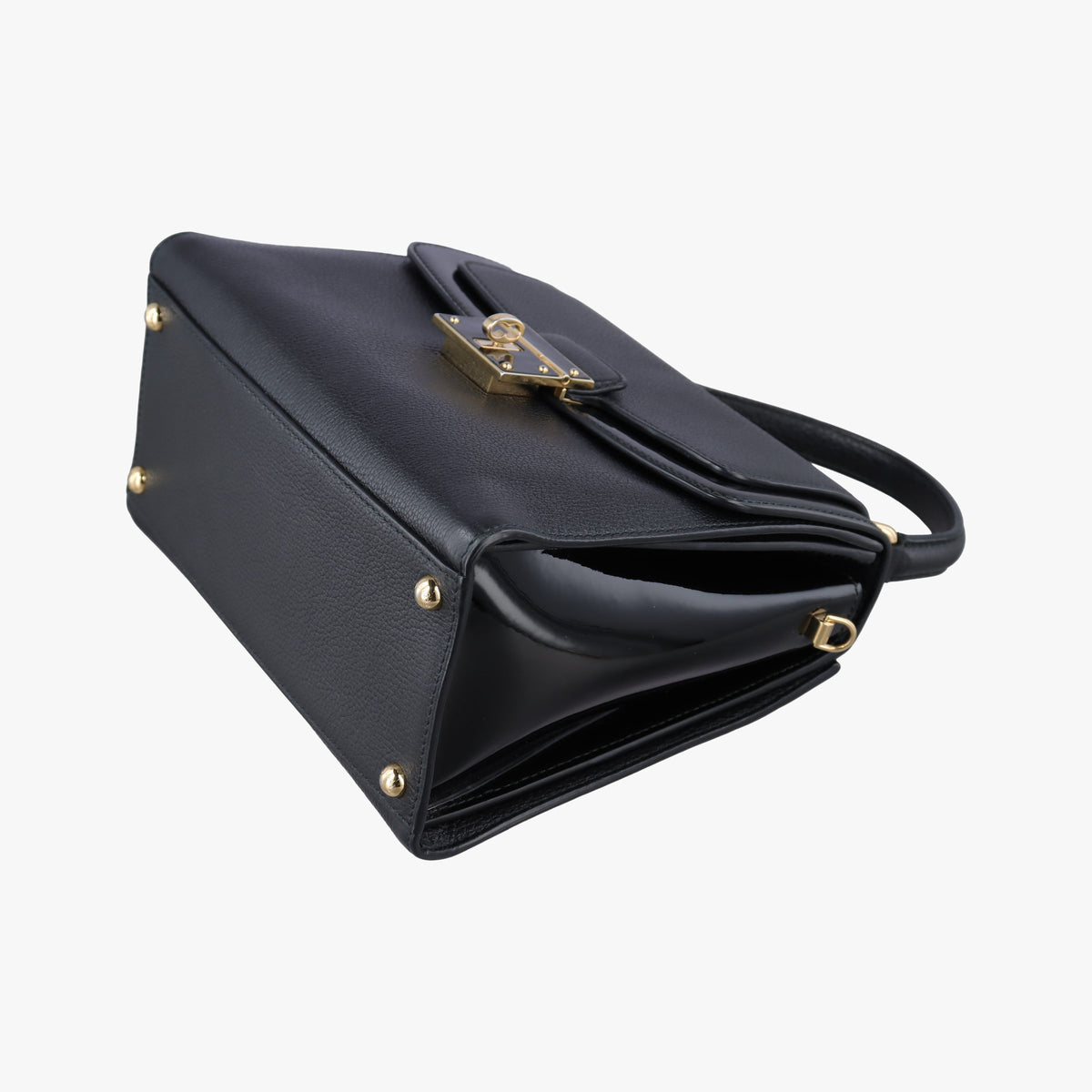 Pre-owned Dolce & Gabbana Greta Black Leather  shoulderbag | stylenewstar