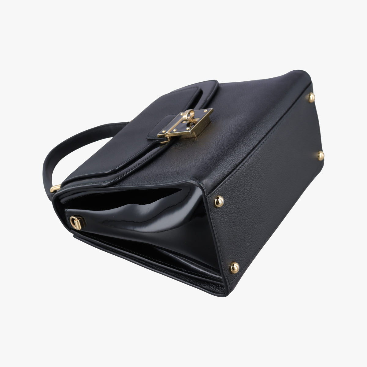 Pre-owned Dolce & Gabbana Greta Black Leather  shoulderbag | stylenewstar