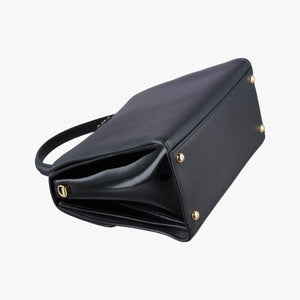 Pre-owned Dolce & Gabbana Greta Black Leather  shoulderbag | stylenewstar