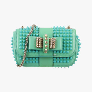 Vintage Christian Louboutin Sweet Charity Scarabe Spike Green Patent Leather  shoulderbag | stylenewstar