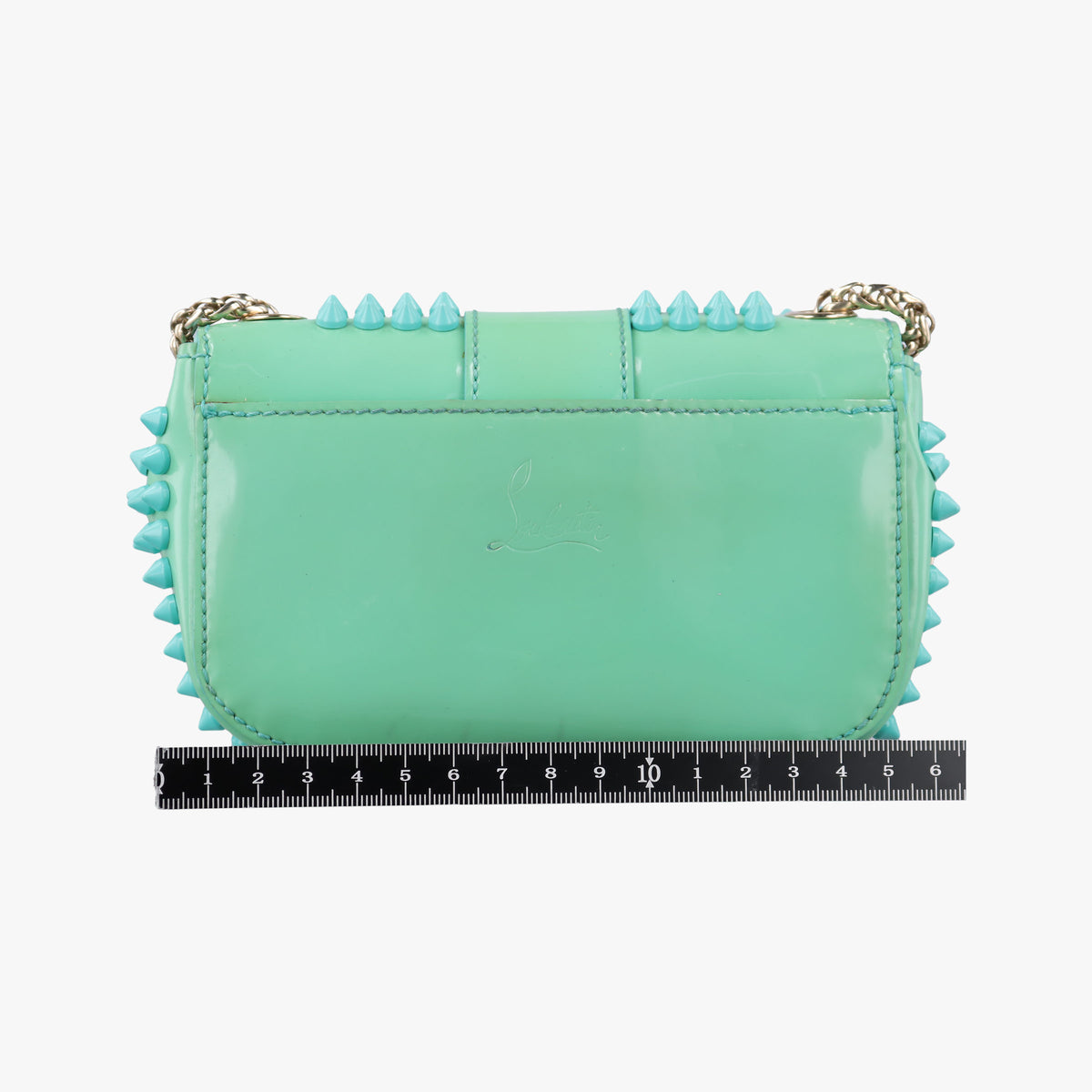 Vintage Christian Louboutin Sweet Charity Scarabe Spike Green Patent Leather  shoulderbag | stylenewstar