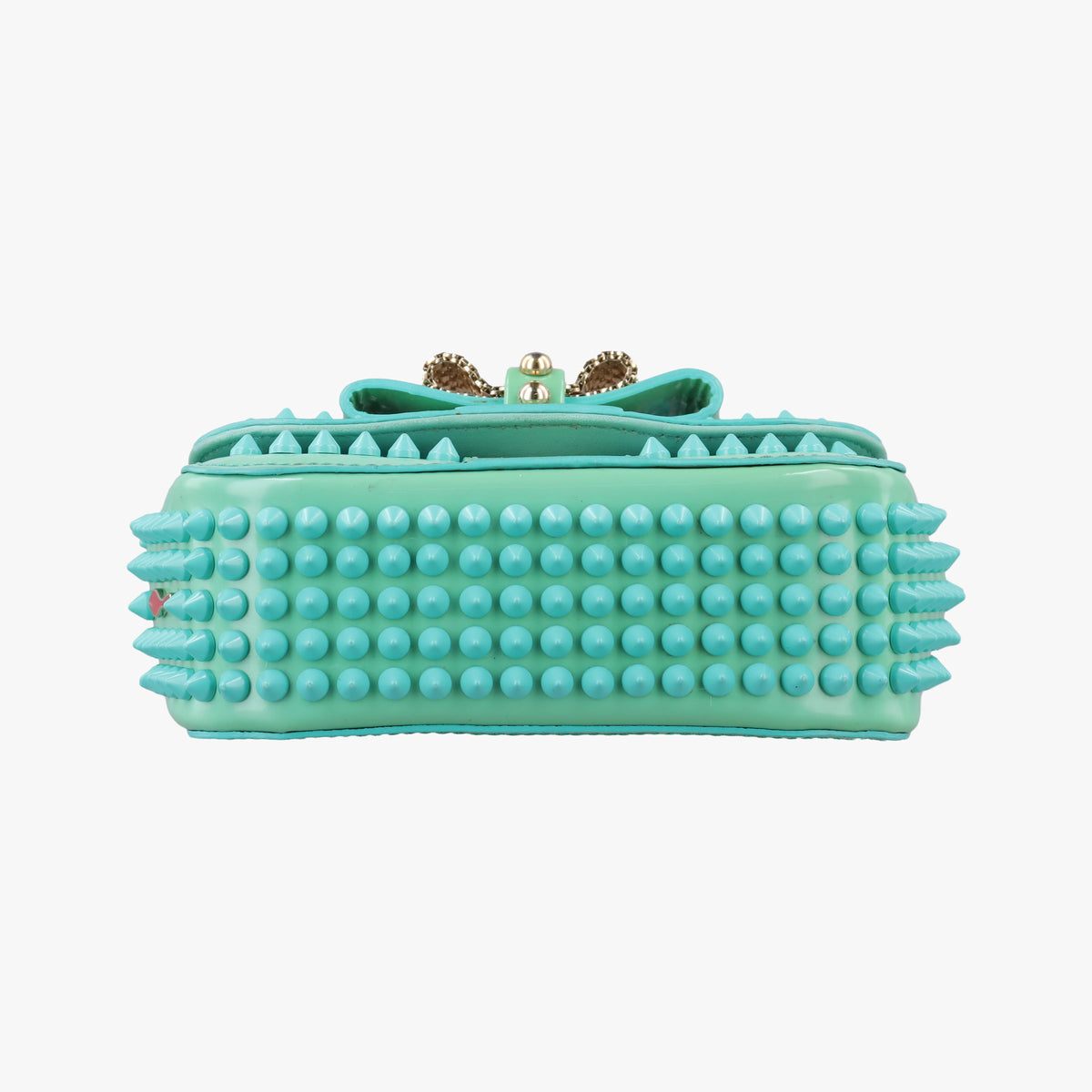 Vintage Christian Louboutin Sweet Charity Scarabe Spike Green Patent Leather  shoulderbag | stylenewstar