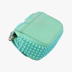 Vintage Christian Louboutin Sweet Charity Scarabe Spike Green Patent Leather  shoulderbag | stylenewstar
