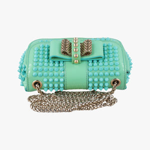 Vintage Christian Louboutin Sweet Charity Scarabe Spike Green Patent Leather  shoulderbag | stylenewstar