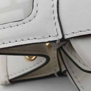 Pre-owned Fendi Runaway Shopper White PVC coated canvas 8BH353 shoulderbag | stylenewstar