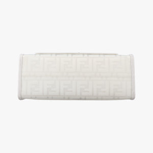 Pre-owned Fendi Runaway Shopper White PVC coated canvas 8BH353 shoulderbag | stylenewstar
