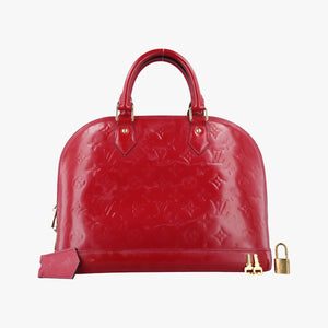 Secondhand Louis Vuitton Alma PM pomme d'amour Vernis M90096 handbag | stylenewstar