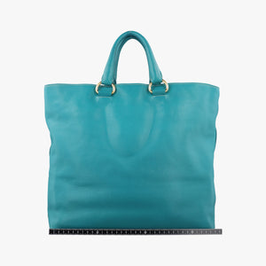 Pre-owned Prada Vitello Phoenix Blue Green Leather BN1713 handbag | stylenewstar