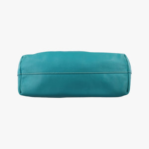 Pre-owned Prada Vitello Phoenix Blue Green Leather BN1713 handbag | stylenewstar