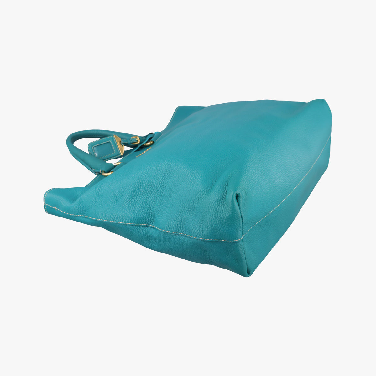 Pre-owned Prada Vitello Phoenix Blue Green Leather BN1713 handbag | stylenewstar