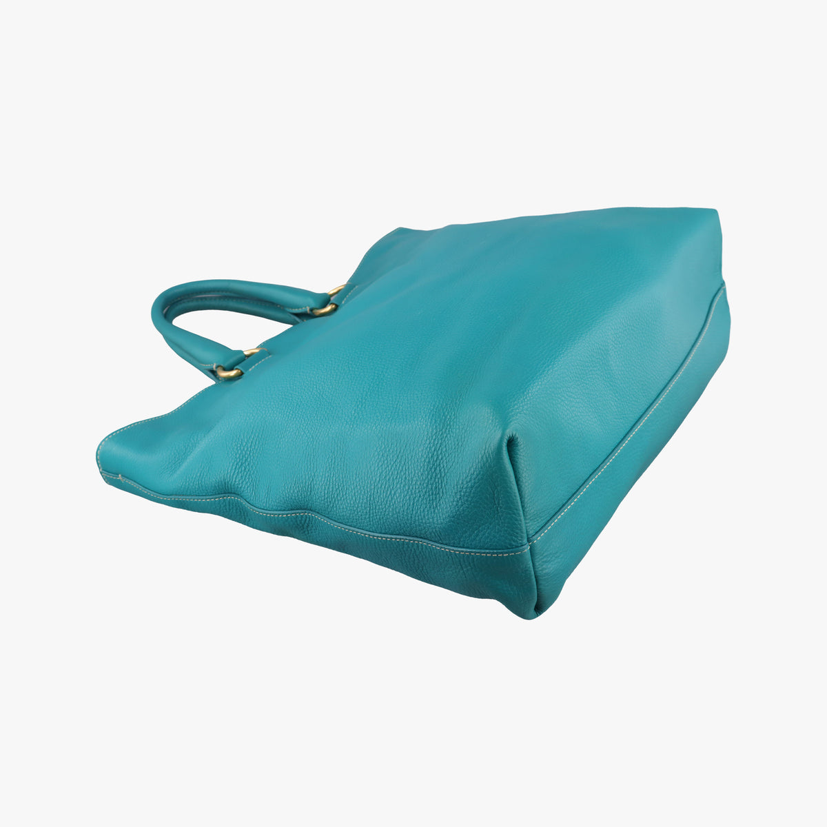 Pre-owned Prada Vitello Phoenix Blue Green Leather BN1713 handbag | stylenewstar