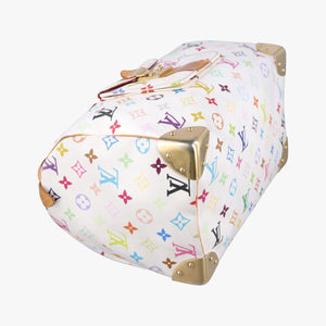 Pre-owned Louis Vuitton Speedy 30 white Monogram Multicolor M92643 handbag | stylenewstar