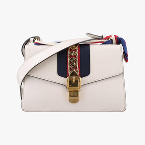 Pre-owned Gucci Sylvie White Leather 421882 shoulderbag | stylenewstar