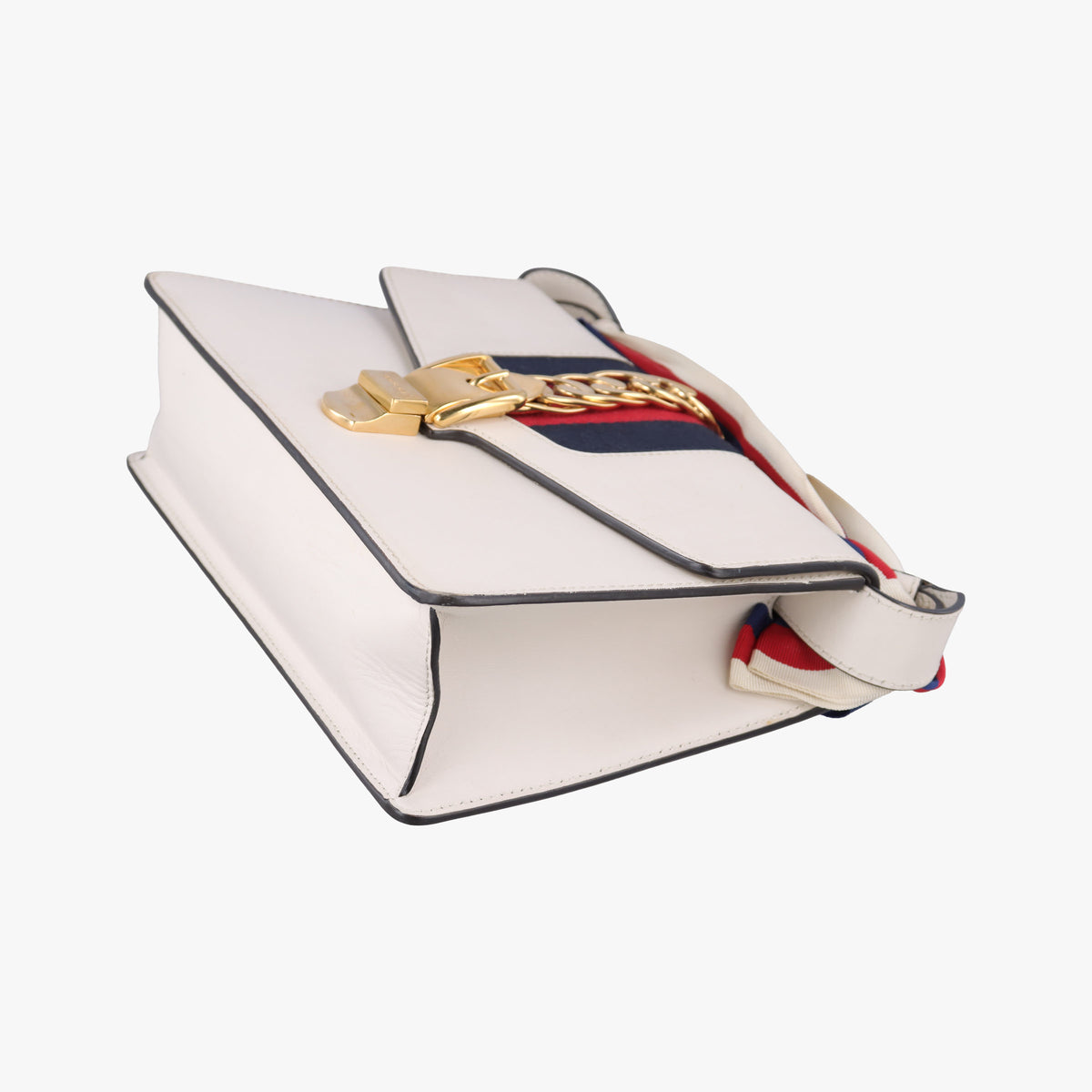 Pre-owned Gucci Sylvie White Leather 421882 shoulderbag | stylenewstar