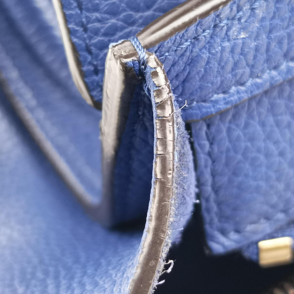 Pre-owned Celine luggage nano shopper Blue leather  shoulderbag | stylenewstar