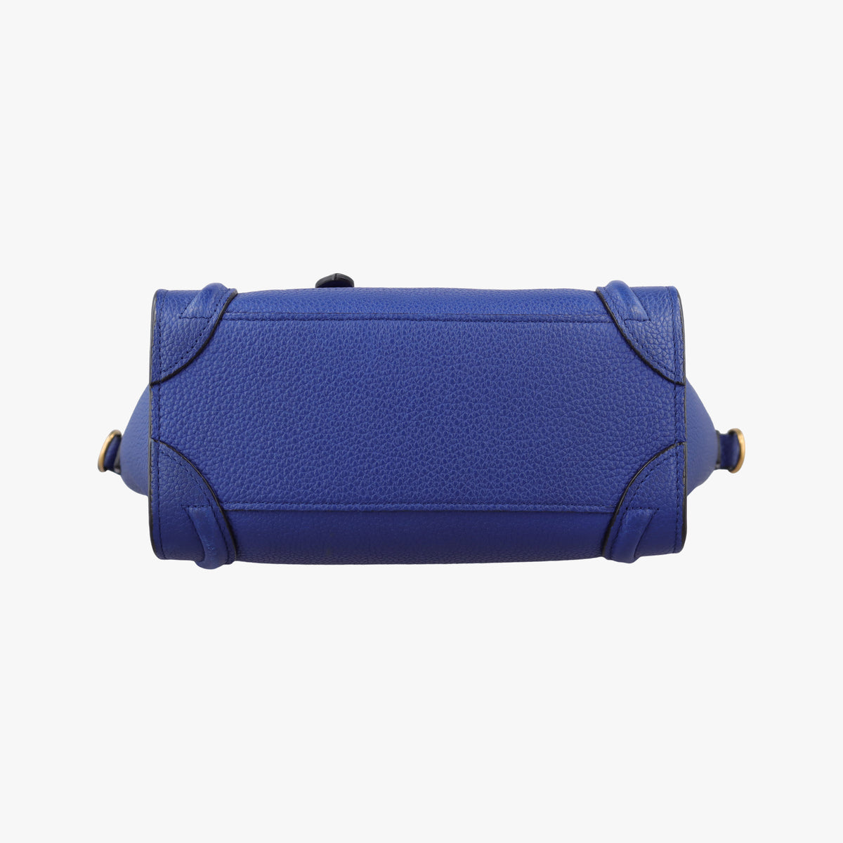 Pre-owned Celine luggage nano shopper Blue leather  shoulderbag | stylenewstar