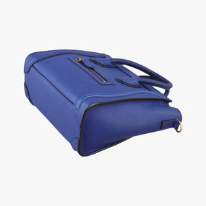Pre-owned Celine luggage nano shopper Blue leather  shoulderbag | stylenewstar