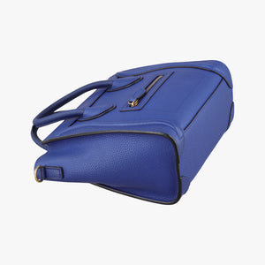 Pre-owned Celine luggage nano shopper Blue leather  shoulderbag | stylenewstar