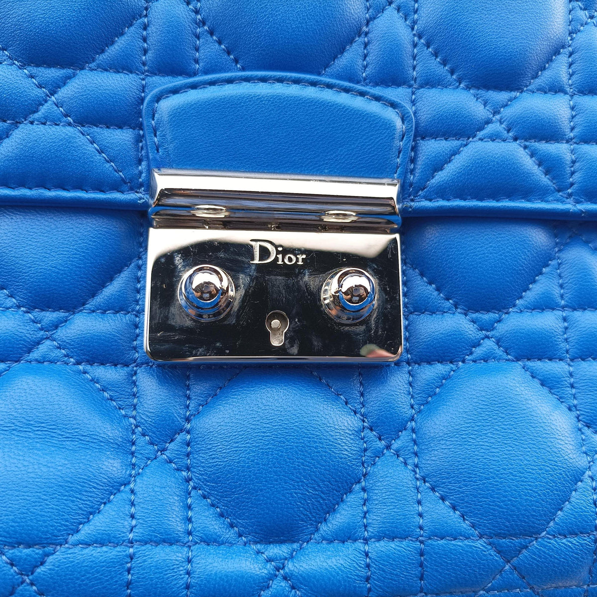 Secondhand Christian Dior Miss Dior Canage Blue lambskin  shoulderbag | stylenewstar