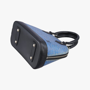 Pre-owned Louis Vuitton Alma BB DENIM BLEU×black Epi M41437 handbag | stylenewstar