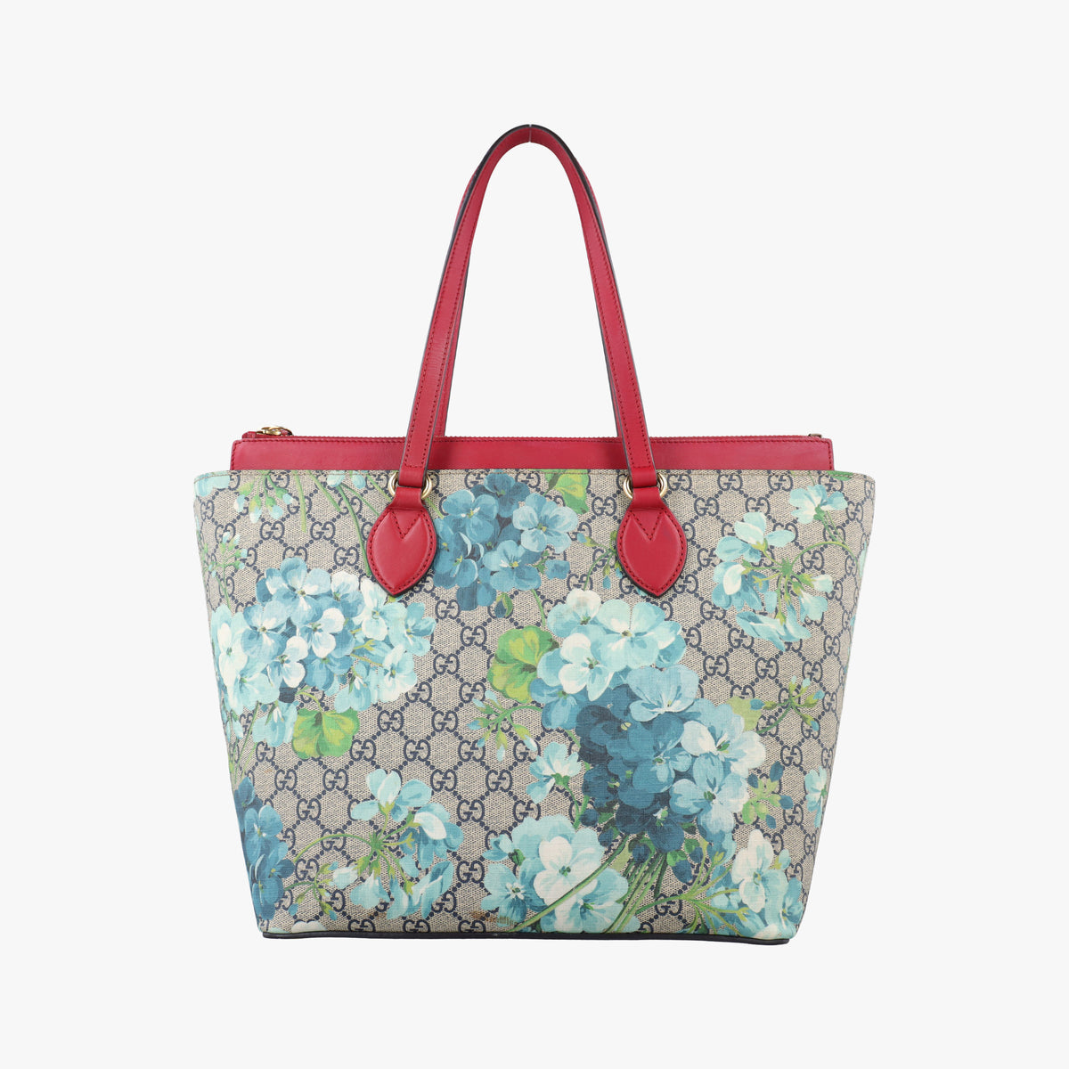 Pre-owned Gucci GG Blooms beige×Red×Multicolour PVC coated canvas 546315 handbag | stylenewstar