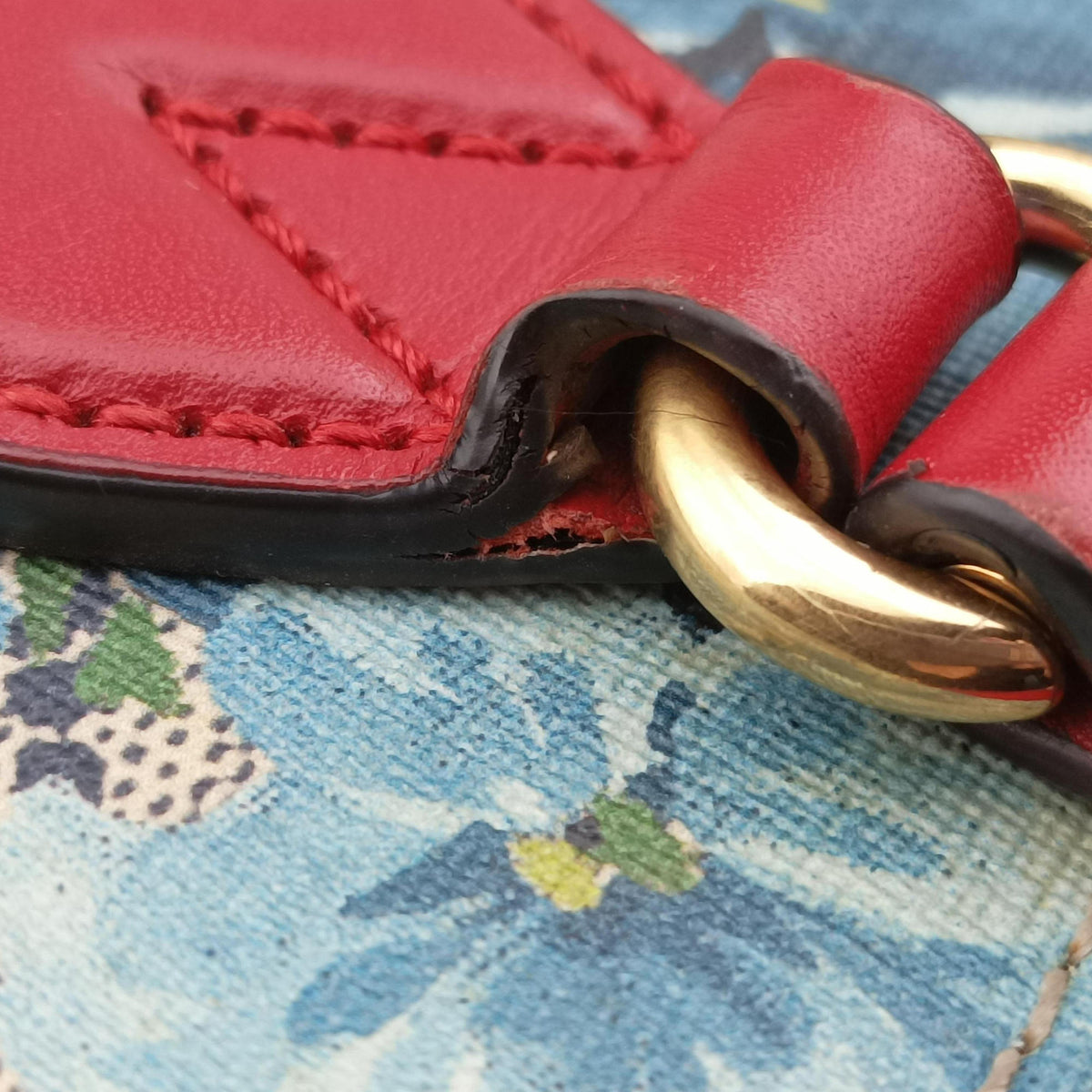 Pre-owned Gucci GG Blooms beige×Red×Multicolour PVC coated canvas 546315 handbag | stylenewstar