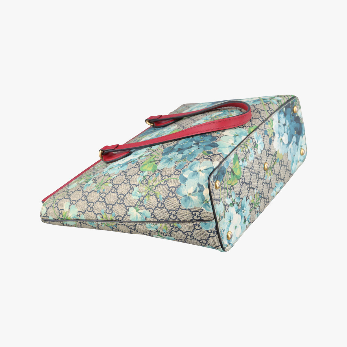 Pre-owned Gucci GG Blooms beige×Red×Multicolour PVC coated canvas 546315 handbag | stylenewstar