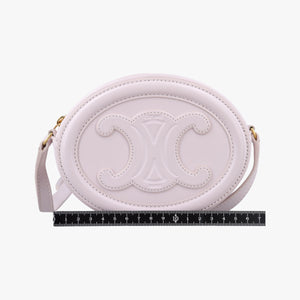 Pre-owned Celine Oval Purse Cuir Triomphe Purple Leather  shoulderbag | stylenewstar