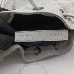 Pre-owned Balenciaga Le Cagole White lambskin  shoulderbag | stylenewstar