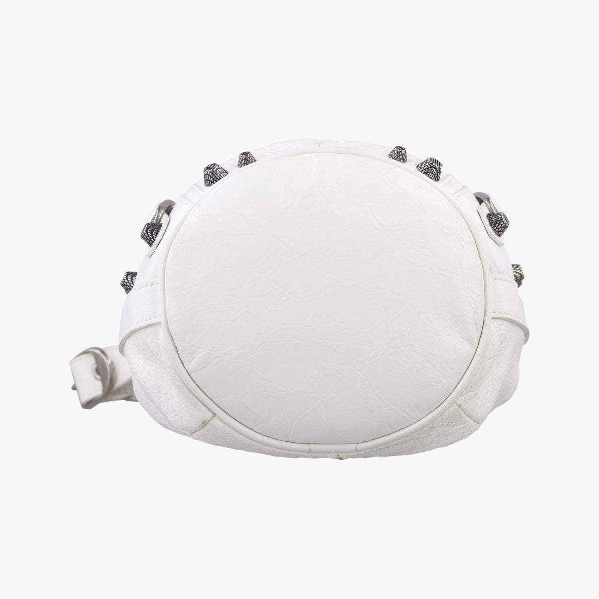 Pre-owned Balenciaga Le Cagole White lambskin  shoulderbag | stylenewstar