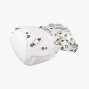 Pre-owned Balenciaga Le Cagole White lambskin  shoulderbag | stylenewstar