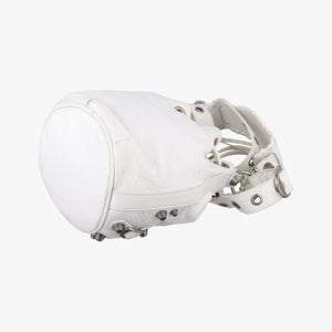 Pre-owned Balenciaga Le Cagole White lambskin  shoulderbag | stylenewstar