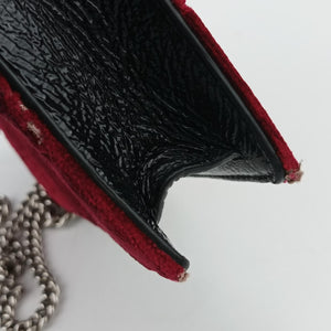 Pre-owned Gucci Dionysus Red×Black velour 476432 shoulderbag | stylenewstar