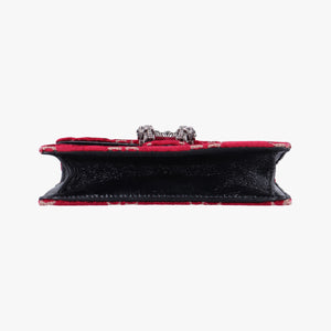 Pre-owned Gucci Dionysus Red×Black velour 476432 shoulderbag | stylenewstar