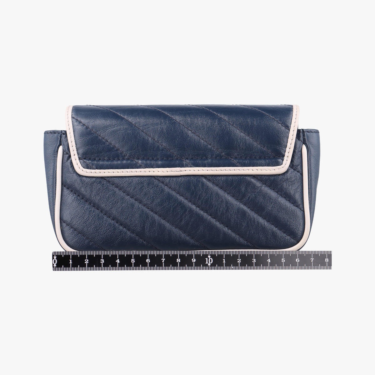 Pre-owned Gucci GG Marmont White×blue Leather 574969 shoulderbag | stylenewstar