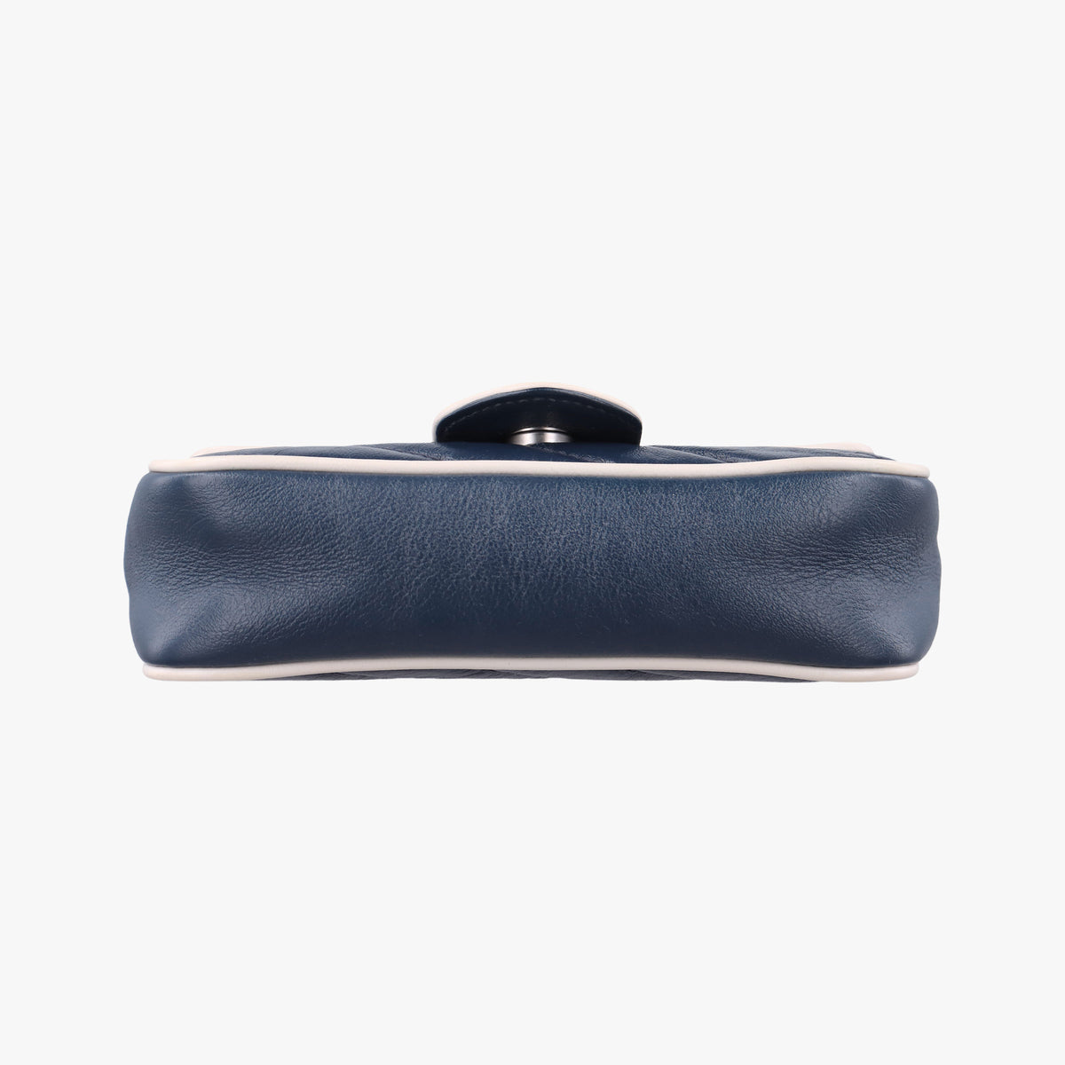 Pre-owned Gucci GG Marmont White×blue Leather 574969 shoulderbag | stylenewstar