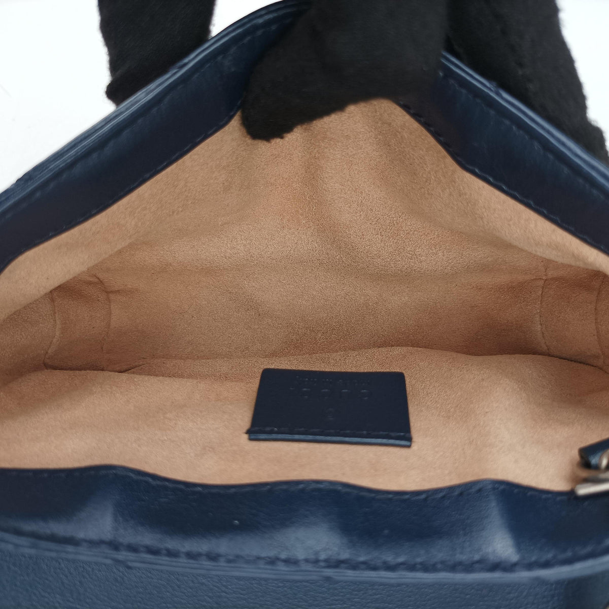 Pre-owned Gucci GG Marmont White×blue Leather 574969 shoulderbag | stylenewstar